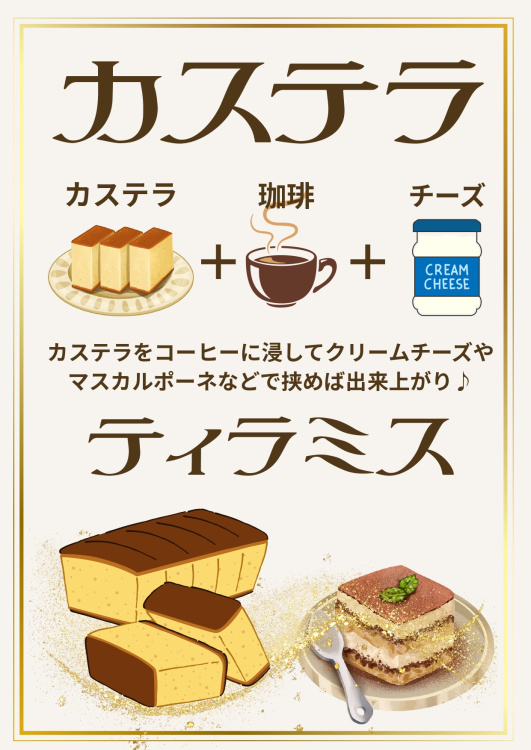 【食べ方提案】カステラ（8/20-9/6)の写真