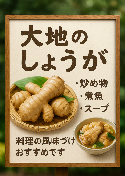 【食べ方提案】昔の大地しょうが（9/8～21）の写真